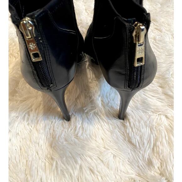 Ann Taylor Peeptoe Calf Hair Peep Toe Black Ankle Bootie - Size 8M (EUC) - Picture 2 of 9